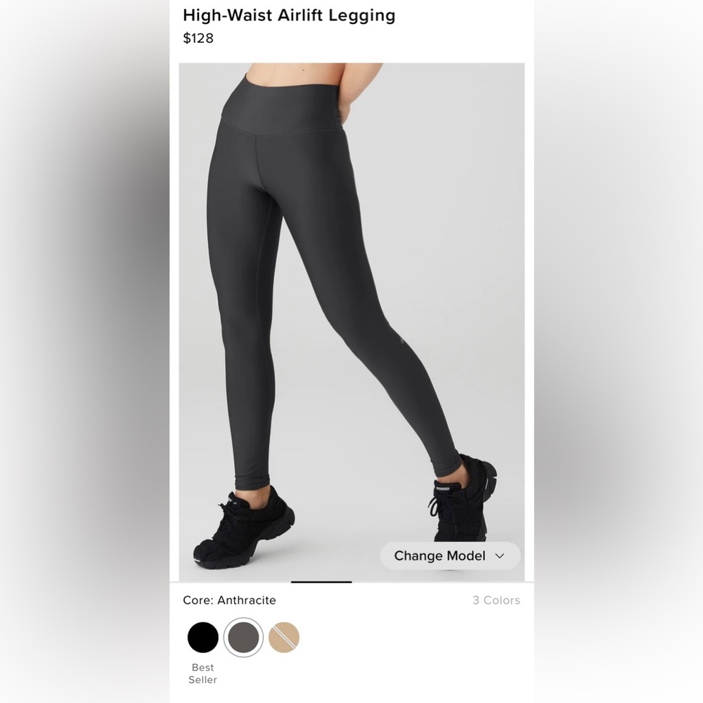 *Worn Once* Alo High Waist Airlift Legging (Anthracite)